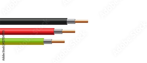 Copper wire vector, Electric copper wire vector illustration.