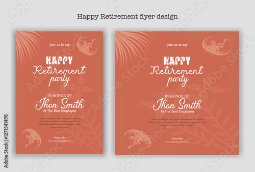 Retirement flyer, social media design template, old, elder, cool, peace, chill, illustration, vintage, century, fashion, grand father, experience, retirement party, celebration, congratulations