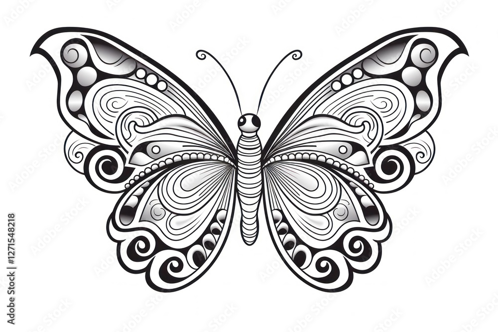 Butterfly sketch doodle pattern. Butterfly sketch doodle pattern.