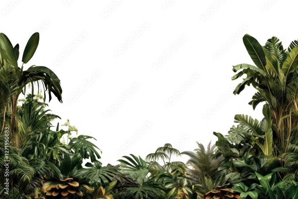 Fototapeta premium Lush tropical jungle foliage background