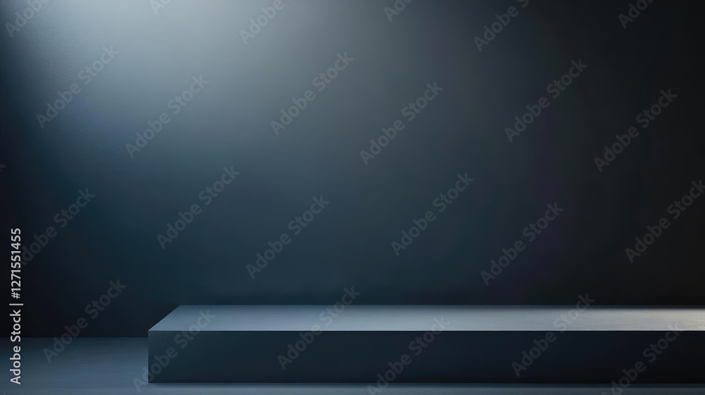 Obraz premium Elegant Product Display Background Modern Studio Setup with Dynamic Light and Shadow Effects