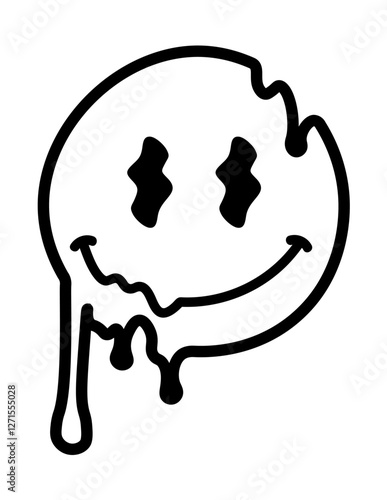 Drippy smiley face