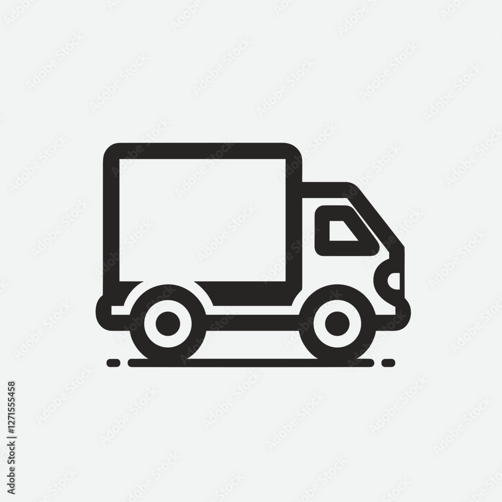 Delivery truck icon in minimalistic design Delivery truck icon in minimalistic design