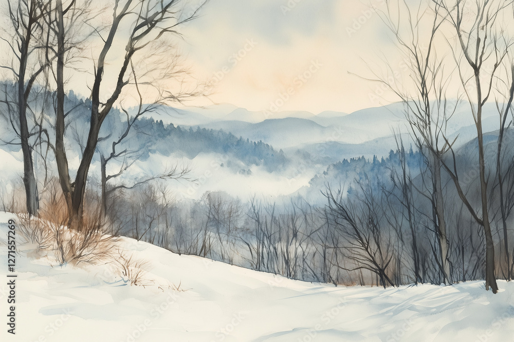 Obraz premium winter landscape with snow