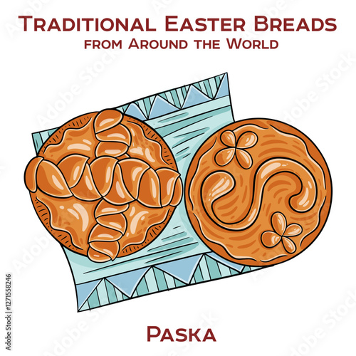 Paska is a traditional Ukrainian Easter bread, often braided and enriched with eggs and butter, symbolizing the resurrection of Christ.