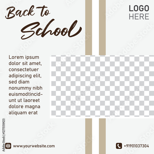 Back to school social media post design