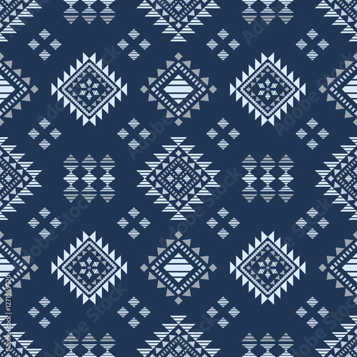 Southwest Aztec geometric Native American Mexican Navajo tribal ethnic boho indian texture ornament seamless pattern fabric colorful design vector for woven textile printing blanket rug carpet fashion