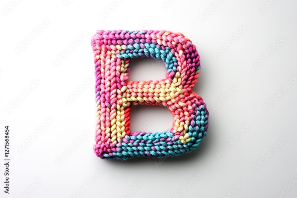 Vibrant Knit Letter B: Colorful Yarn Alphabet, Handcrafted Font, Boho Chic Design Element, Perfect for Craft Projects, Greeting Cards, Kids' Room Decor, Textile Patterns, Rainbow Hues, Woven Letter, Vibrant Knit Letter B: Colorful Yarn Alphabet, Handcrafted Font, Boho Chic Design Element, Perfect for Craft Projects, Greeting Cards, Kids' Room Decor, Textile Patterns, Rainbow Hues, Woven Letter,