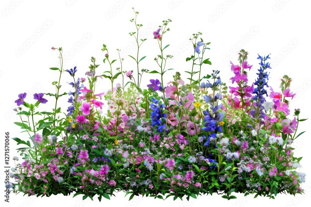 Fototapeta premium Vibrant wildflower garden blooms