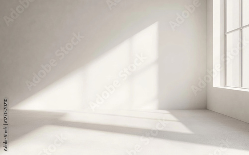 Wallpaper Mural Bright, Spacious Room With Clean Abstract White Background and Soft Shadows Providing a Serene Atmosphere Torontodigital.ca