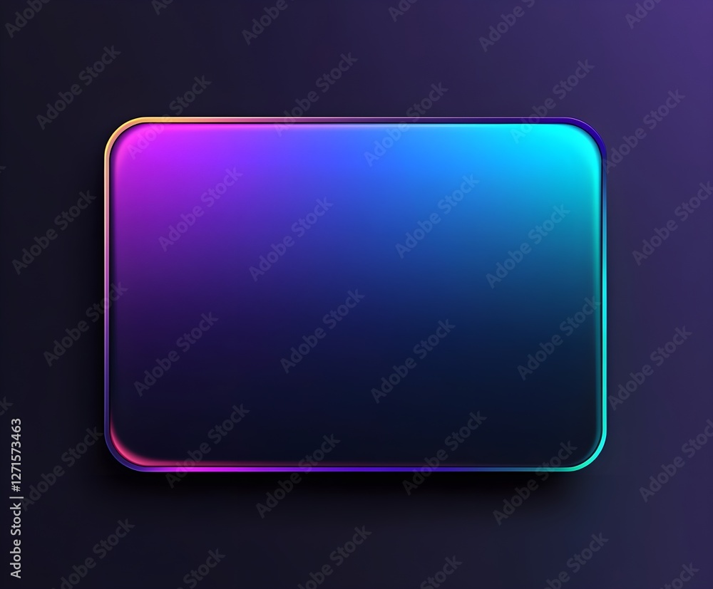 A glowing blue rectangle with neon light border, rounded corners and light effects on a simple and plain dark background.
A glowing blue rectangle with neon light border, rounded corners and light effects on a simple and plain dark background.