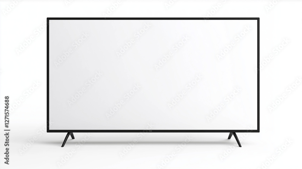 Modern black sleek flat screen television with blank screen . lcd tv screen isolated on white background Modern black sleek flat screen television with blank screen . lcd tv screen isolated on white background