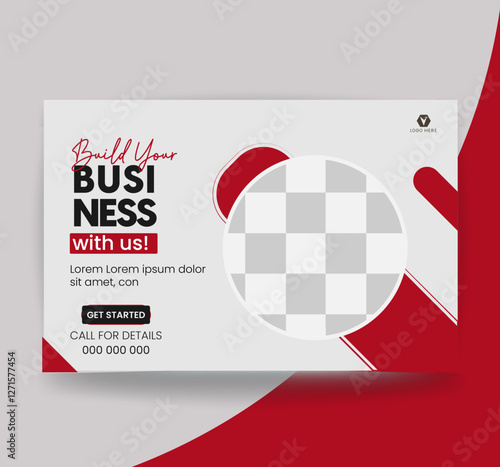 Creative billboard design with red.
