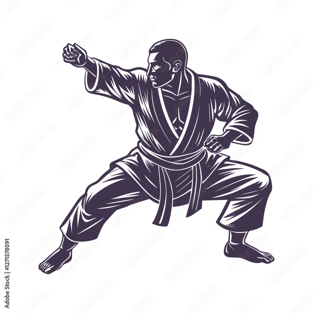 Dynamic Ju Jitsu Silhouette Vector Illustration Dynamic Ju Jitsu Silhouette Vector Illustration