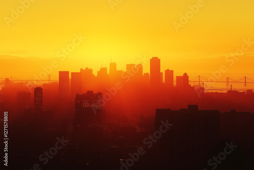 modern cityscape, metropolitan skyline design
