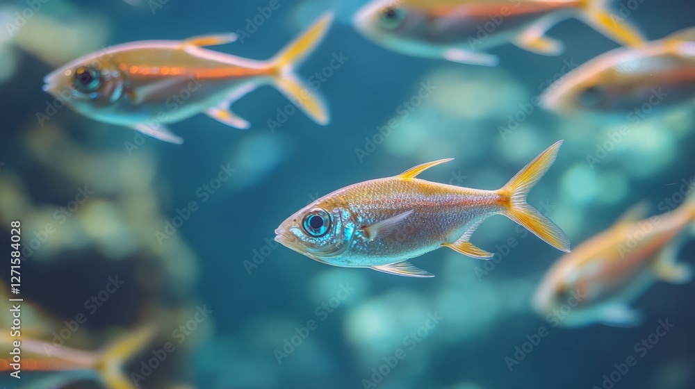 Naklejka premium Exploring the vibrant ecosystem of tropical fish in an underwater habitat on Wildlife Day