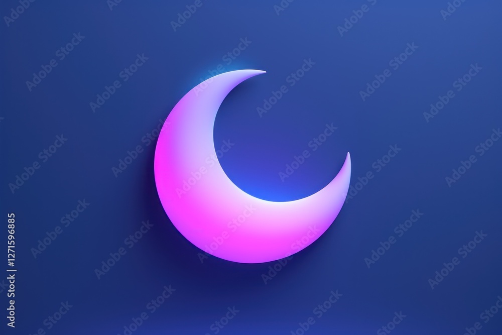 Night illuminated astronomy crescent. Night illuminated astronomy crescent.