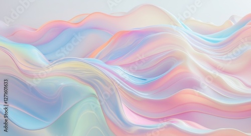 Abstract Image of a Translucent Liquid with Undulating Surface.