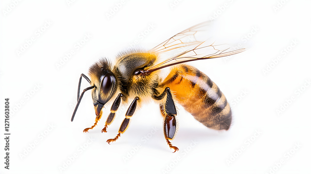Honey Bee Walking on a Transparent Background Isolated
Honey Bee Walking on a Transparent Background Isolated