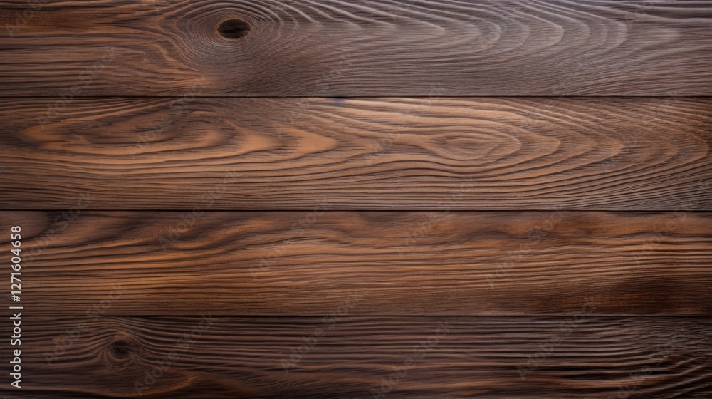 Fototapeta premium Natural dark oak wood paneling with a matte finish and organic lines isolated on white background
