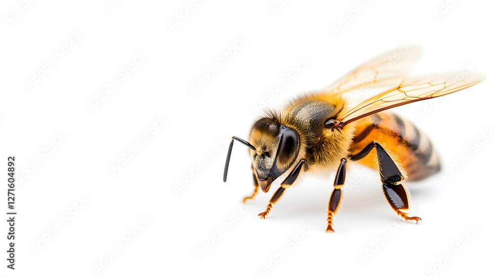 Honey Bee Walking on a Transparent Background Isolated
Honey Bee Walking on a Transparent Background Isolated