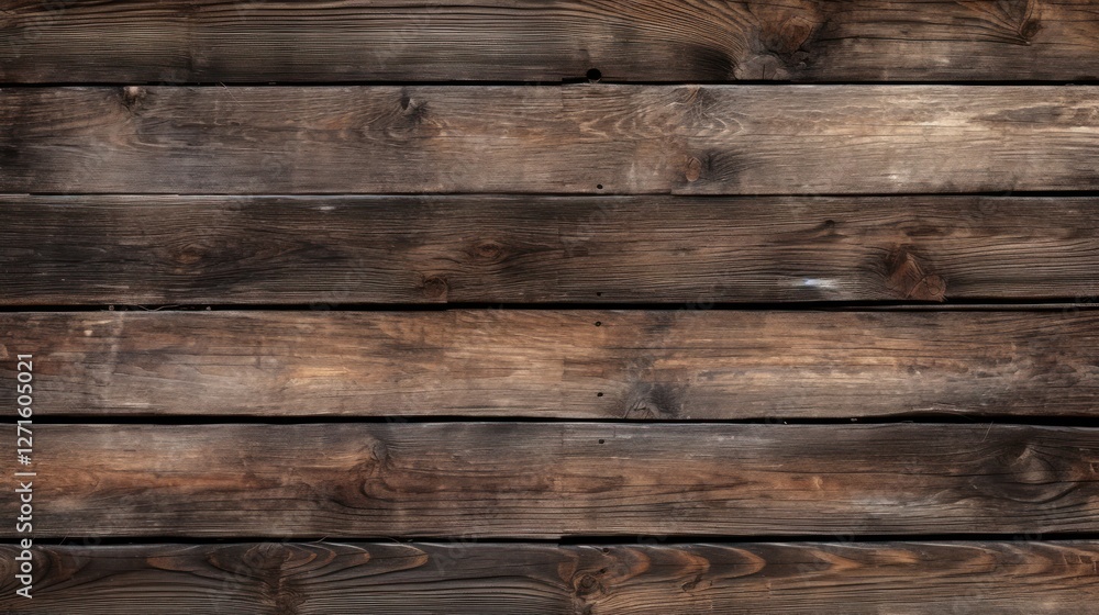 Rustic dark wood planks with weathered texture and visible knots Rustic dark wood planks with weathered texture and visible knots