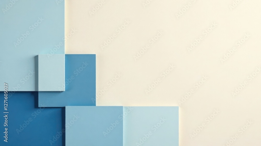 Abstract Background Featuring a Composition of Blue and Off-White Rectangles Arranged in an Asymmetrical Pattern Abstract Background Featuring a Composition of Blue and Off-White Rectangles Arranged in an Asymmetrical Pattern