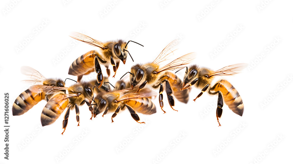 Honey Bee Walking on a Transparent Background Isolated
Honey Bee Walking on a Transparent Background Isolated