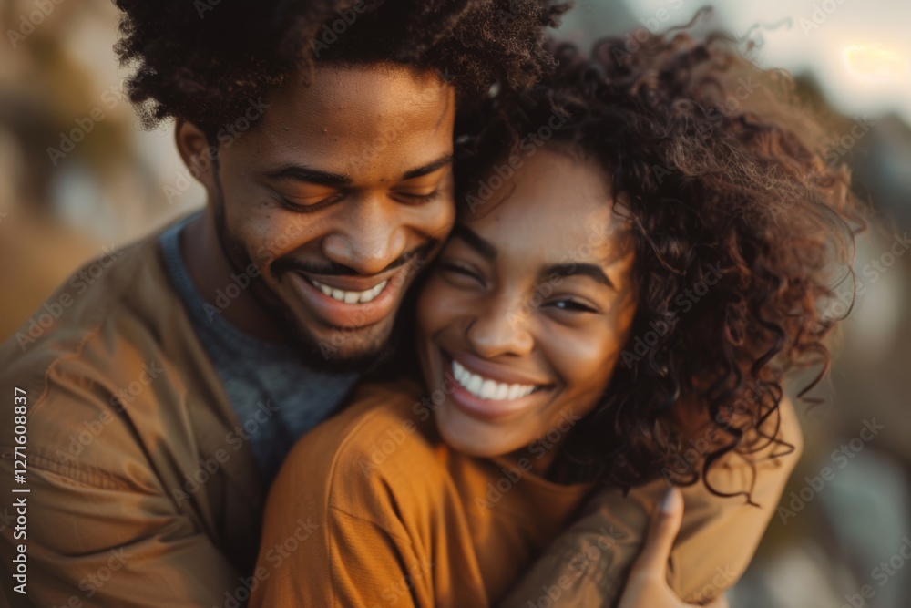Portrait of a happy afro-american couple in their 20s expressing their feelings Portrait of a happy afro-american couple in their 20s expressing their feelings