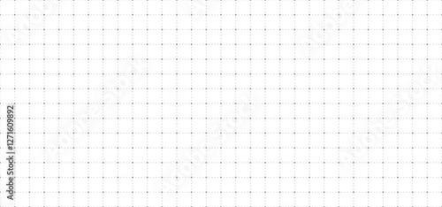 Coordinating Grid Background. Seamless gray grid pattern with dots and squares, creating geometric digital design in hi-tech, futuristic style, suitable for technological and abstract themes.