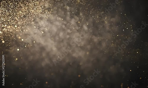Abstract Gold and Grey Dust Particles Background