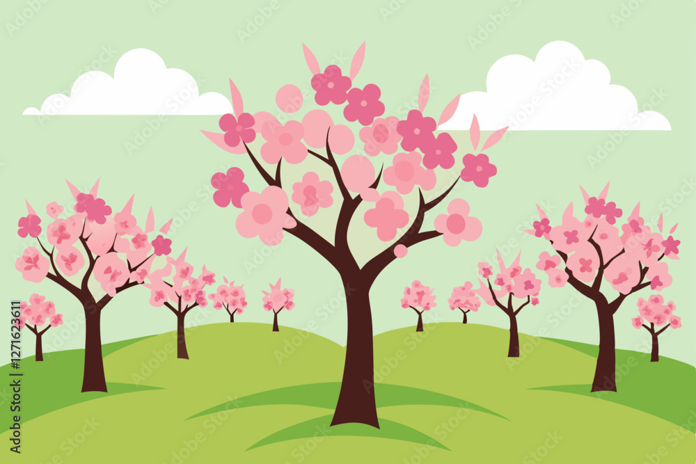 Obraz premium spring tree with flowers