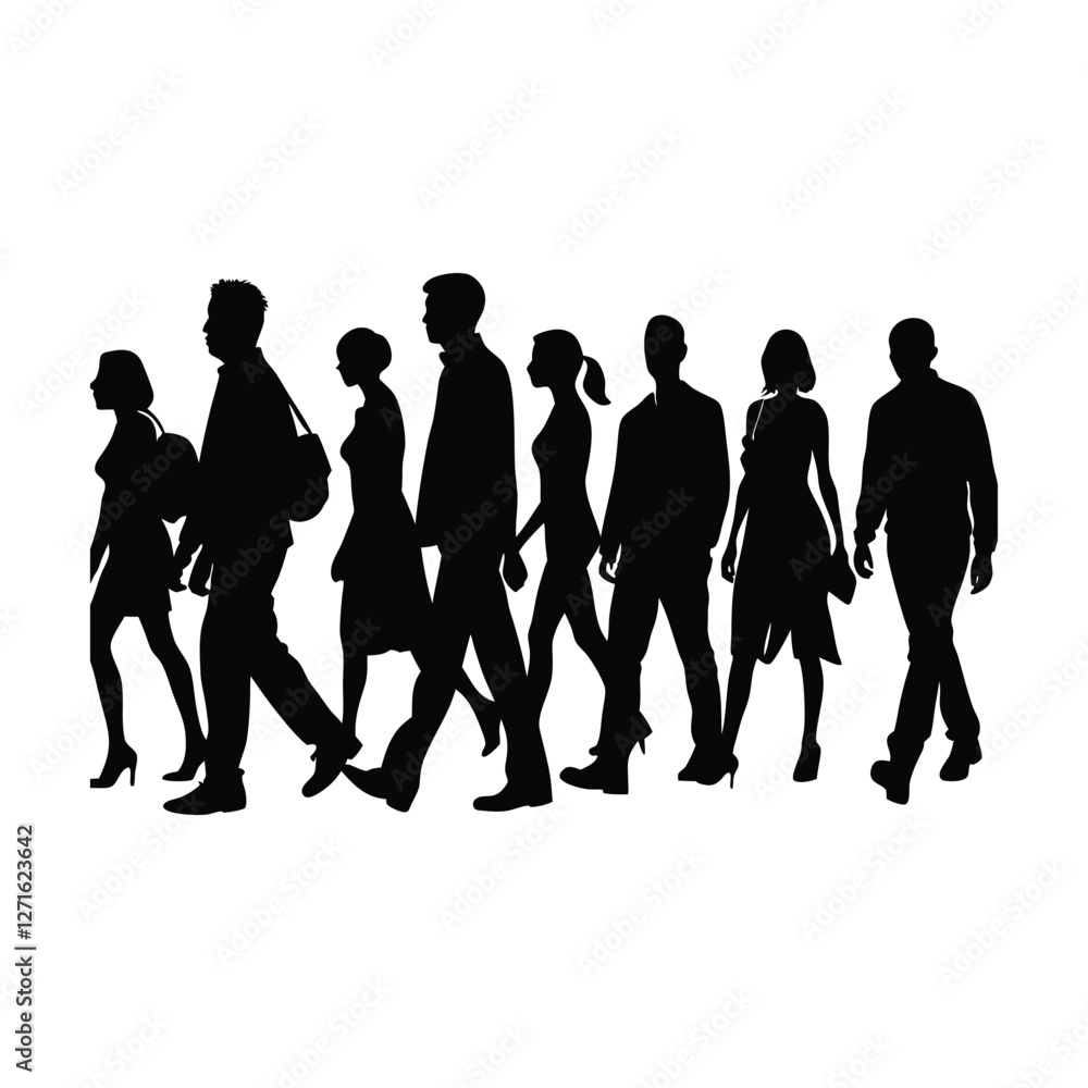 Fototapeta premium people working silhouette design on a white background