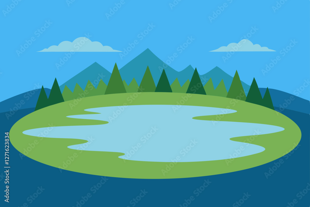 Obraz premium landscape with trees