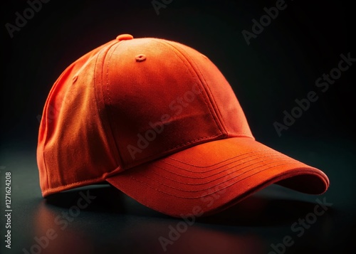 Wallpaper Mural Baseball Cap Mockup: Black Background, Right-Side Positioning, Copy Space Available Torontodigital.ca