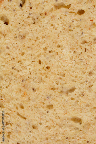 Wallpaper Mural A close-up of a slice of homemade bread with chia seeds, showcasing its texture Torontodigital.ca