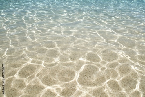 Obraz na płótnie Clear Water Surface with Gentle Ripples and Sunlight Reflection w salonie