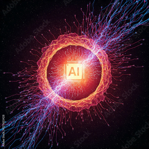 Illustrative Darstellung von künstlicher Intelligenz
