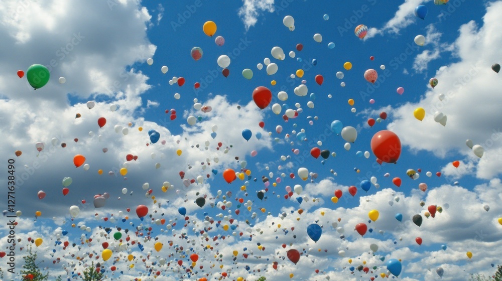 A Sky Full of Colorful Balloons A Sky Full of Colorful Balloons