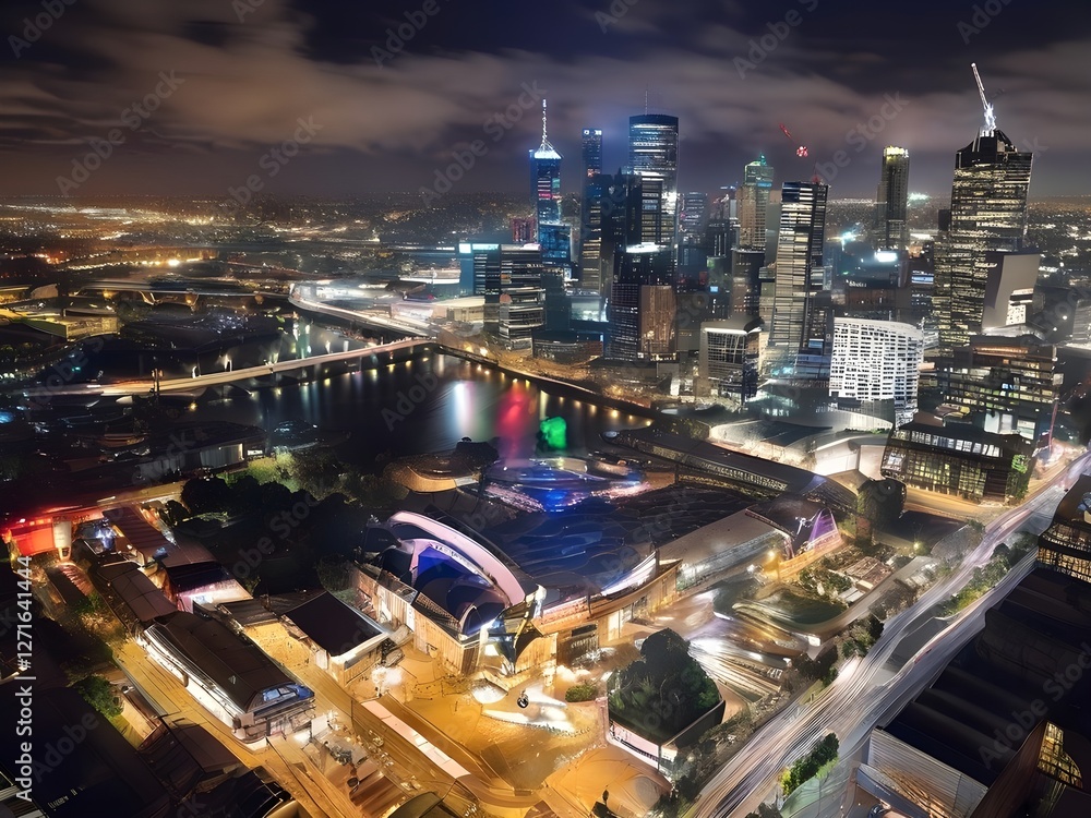 Fototapeta premium downtown los angeles at dusk