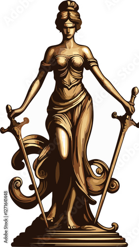 themis with scales of justice and law, scale of justice and law vector art, symbol of justice tamplate vector background