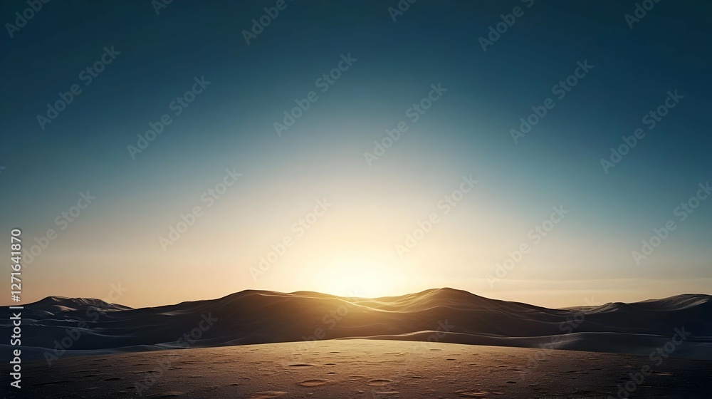 Serene Sunset Landscape with Golden Hour Light Serene Sunset Landscape with Golden Hour Light