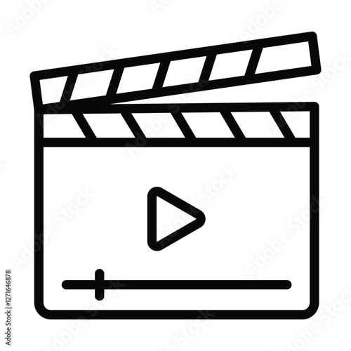 Post Production line icon, vector, pixel perfect, illustrator file v
