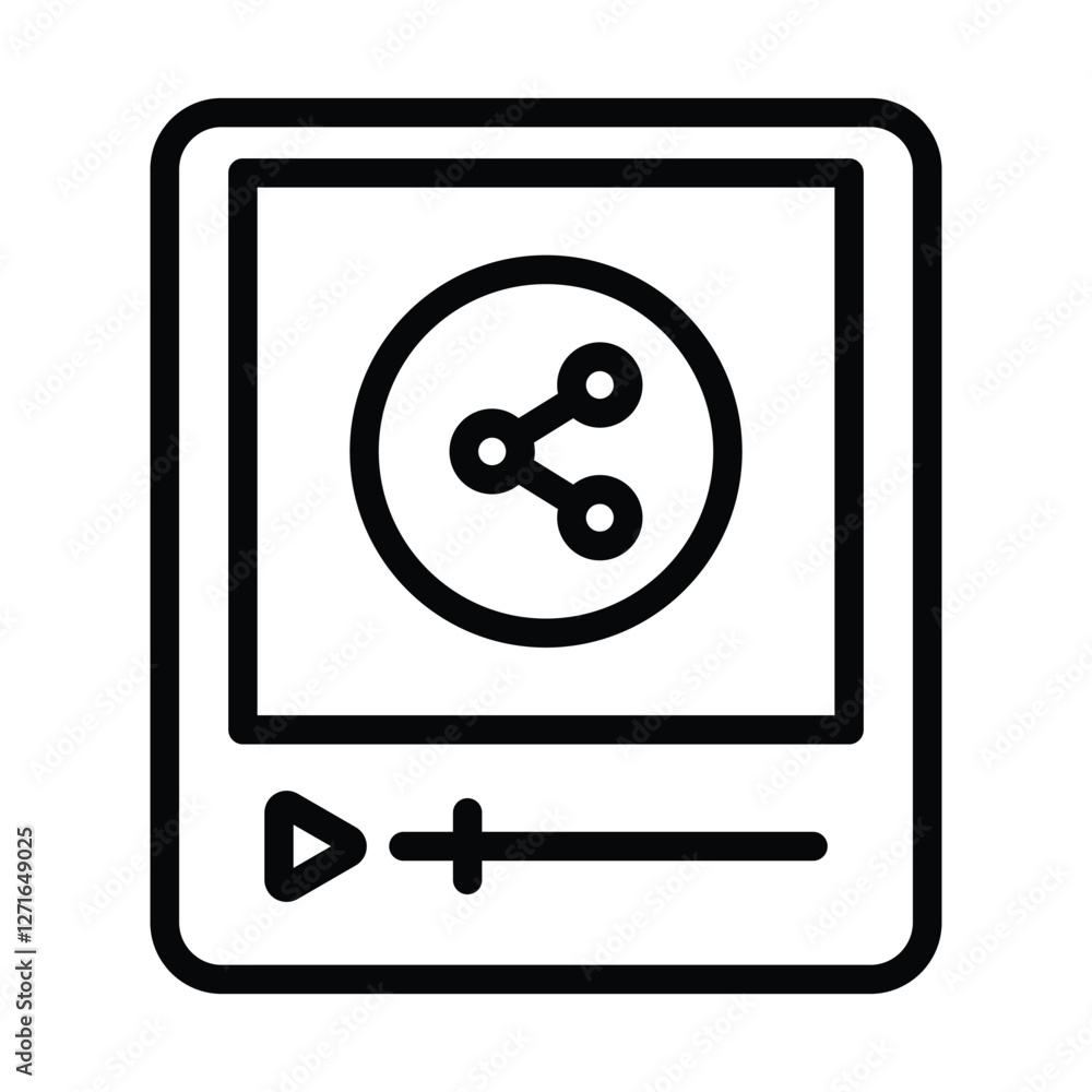 Video Sharing line icon, vector, pixel perfect, illustrator file
Video Sharing line icon, vector, pixel perfect, illustrator file