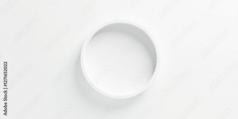 A Minimalist White Circular Frame on a Smooth Surface, Ideal for Clean and Modern Design Projects A Minimalist White Circular Frame on a Smooth Surface, Ideal for Clean and Modern Design Projects
