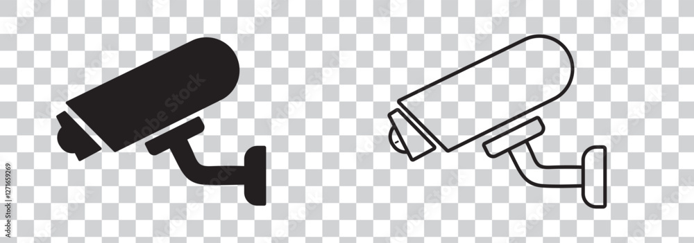 Obraz premium cctv security icon sign vector