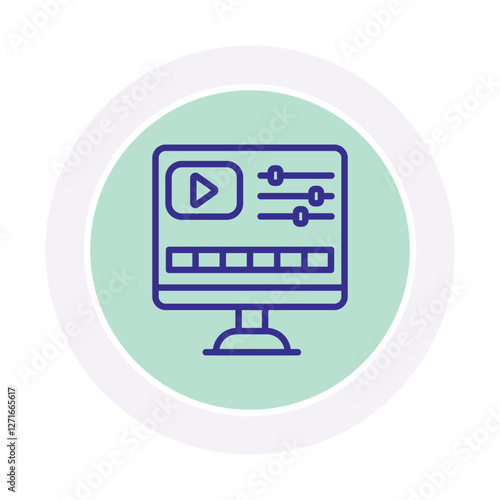 Free Download Video Edition color circle icon, vector, pixel perfect, illustrator file 
  - GFXLoad