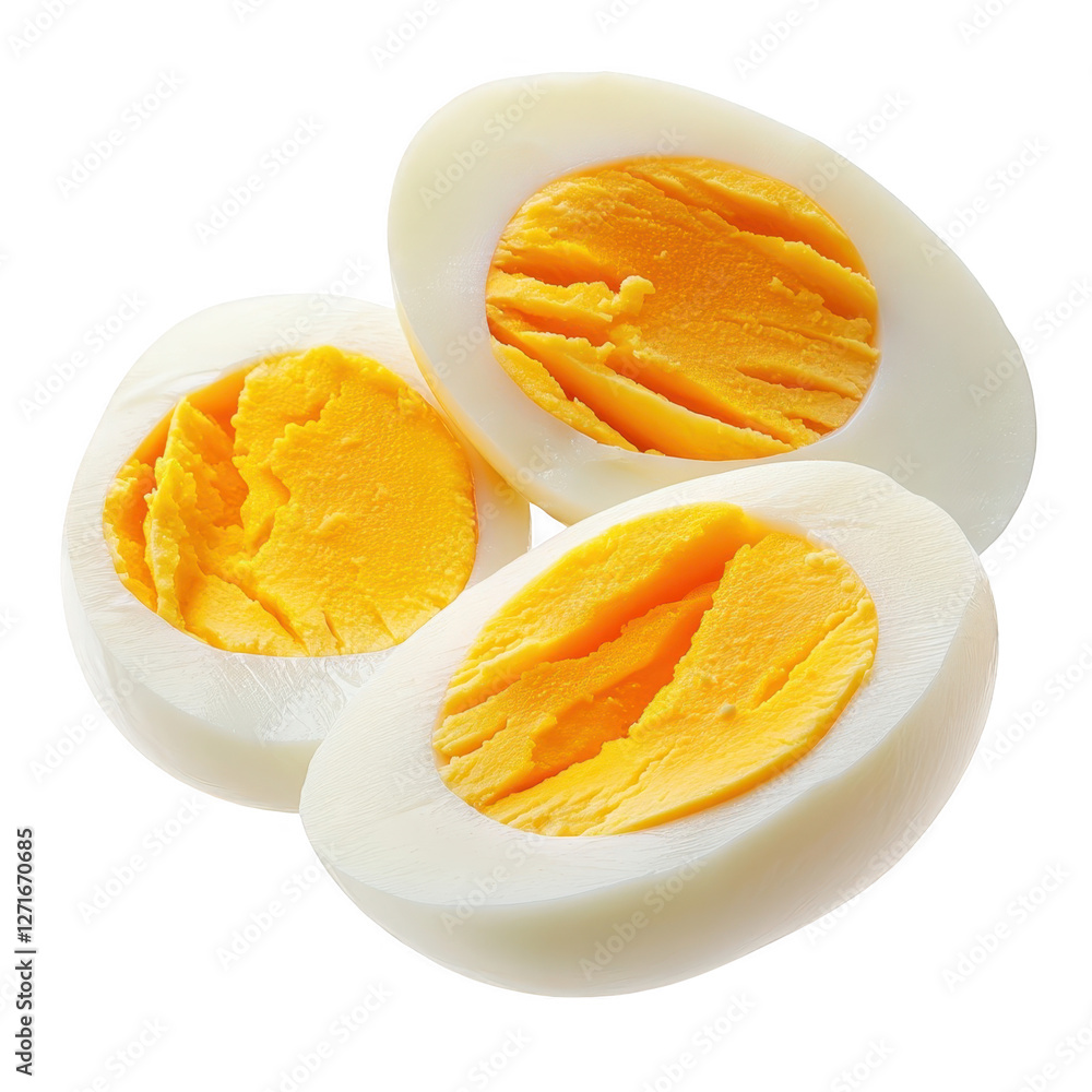 Sliced soft boiled eggs Sliced soft boiled eggs