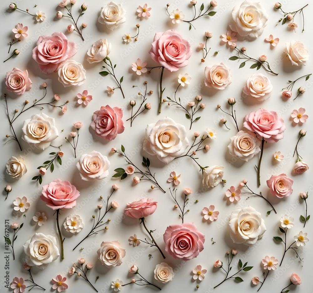 Pink floral background or fabric patterns Pink floral background or fabric patterns