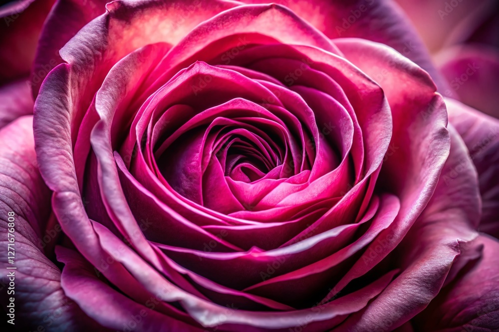 Close-up Bauernrose Flower with High Depth of Field - Vibrant Pink Petals
